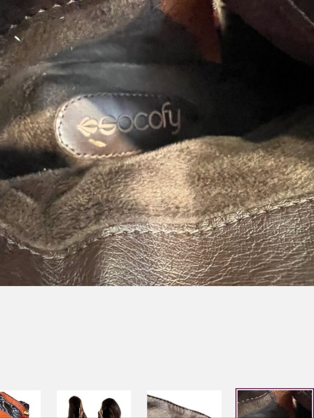 Socofy Boho Festivalcore Tapestry Art To Wear Ankle Embossed Boots EU38 -US 7.5 - Picture 6 of 11